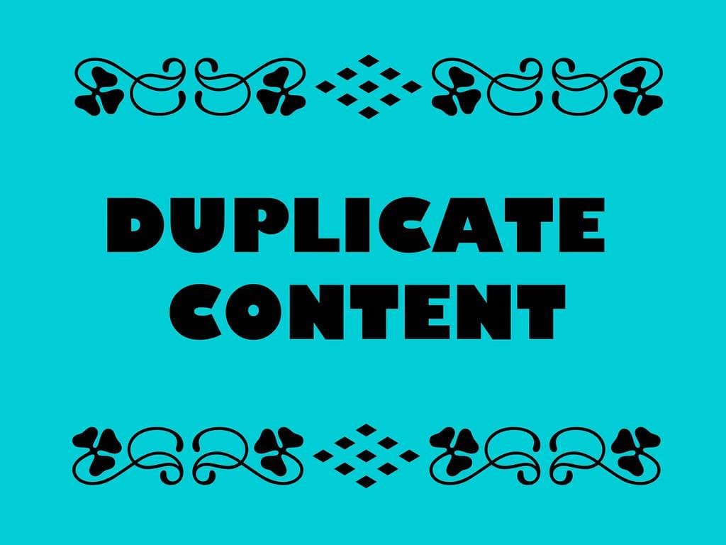 duplicate content